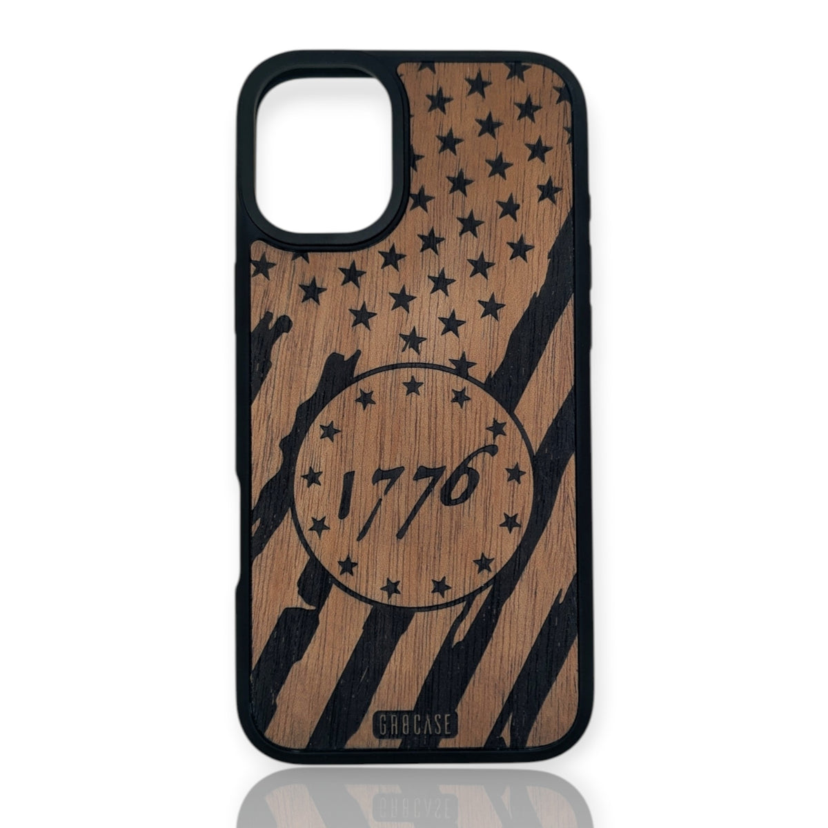 The Liberty Heritage | 1776 Distressed American Flag | GR8CASE Wood Phone Case