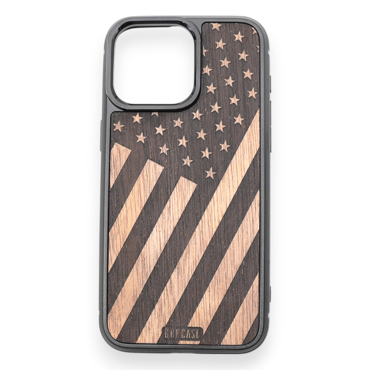 Tilted American Flag – GR8CASE Wood Phone Case