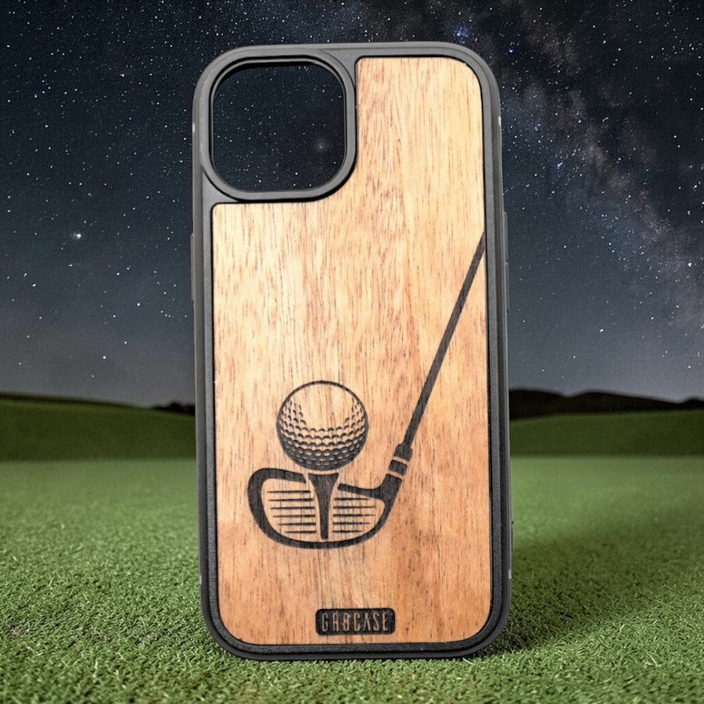 The Sunday Driver | Golf Ball &amp; Tee Engraving | GR8CASE Wood Phone Case