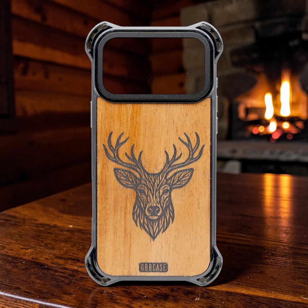Branch &amp; Bramble Stag | Tree Branch Deer | GR8CASE Wood Phone Case