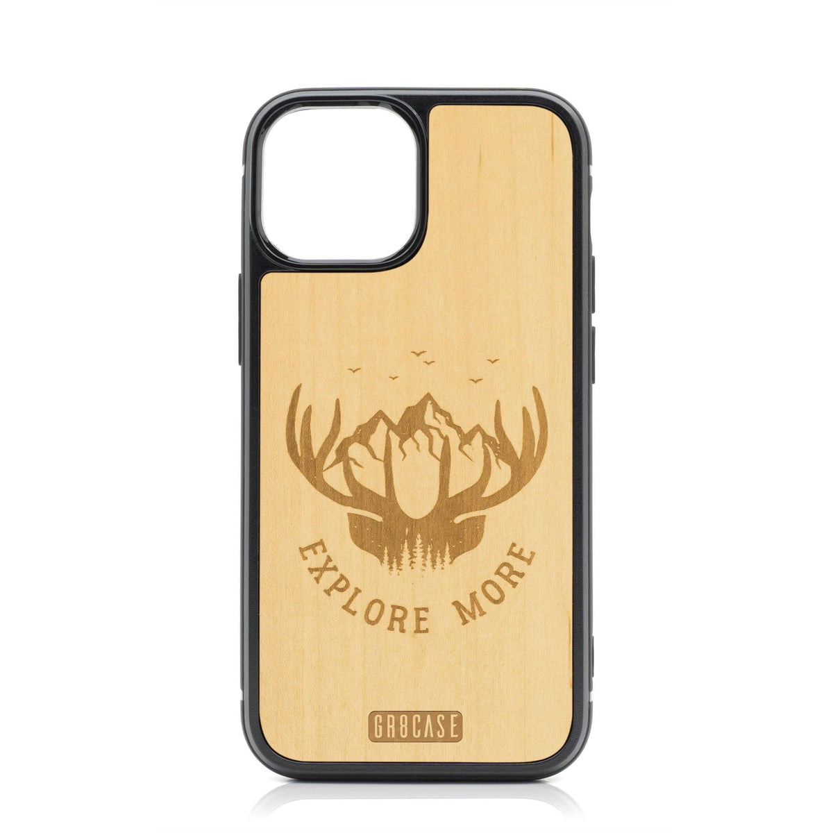 Explore More (Forest, Mountain &amp; Antlers) Design MagSafe Compatible Wood Case For iPhone 16 Plus