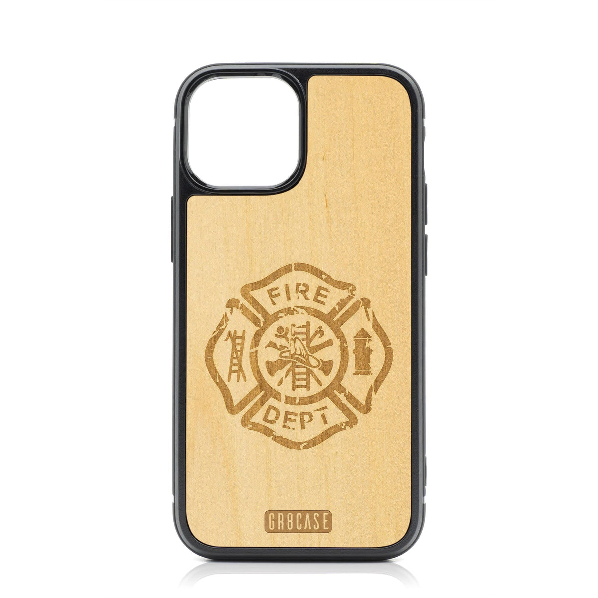 Fire Department Design MagSafe Compatible Wood Case For iPhone 16 Plus