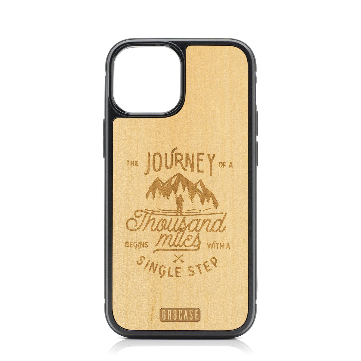 The Journey of A Thousand Miles Begins With A Single Step Design MagSafe Compatible Wood Case For iPhone 16 Plus