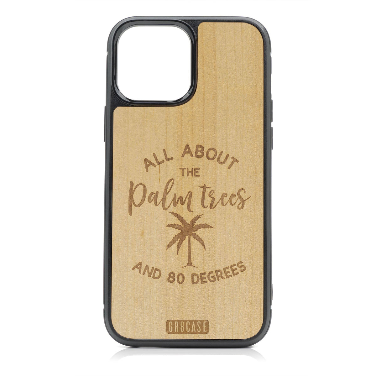 All About The Palm Trees And 80 Degree Design MagSafe Compatible Wood Case For iPhone 16 Pro Max