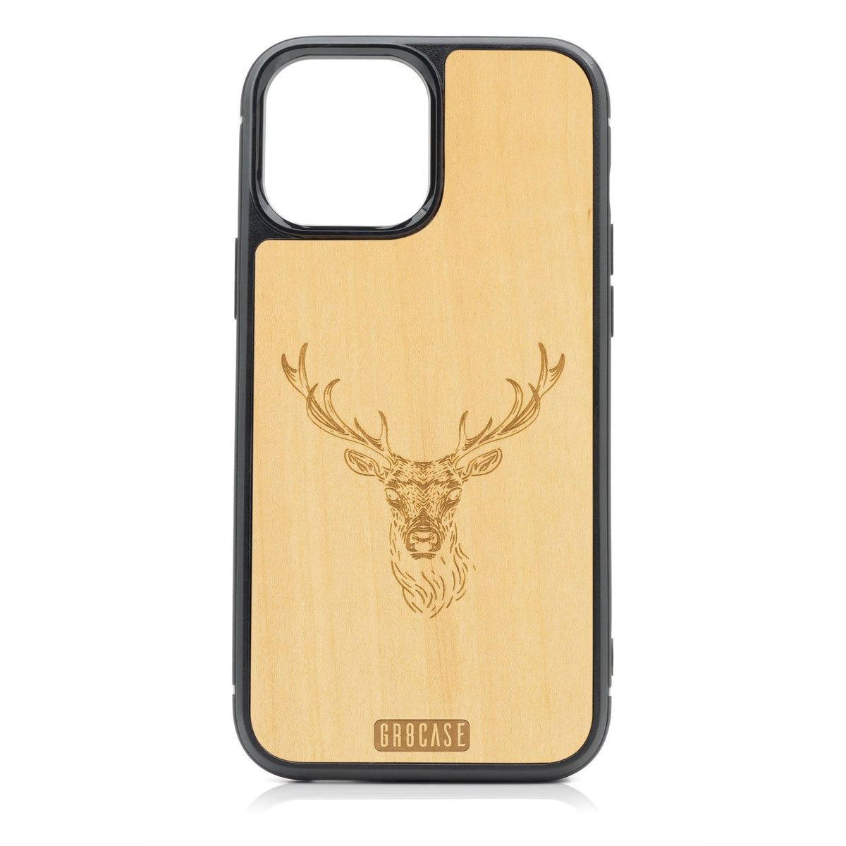 Buck Deer Design MagSafe Compatible Wood Case For iPhone 16 Pro Max