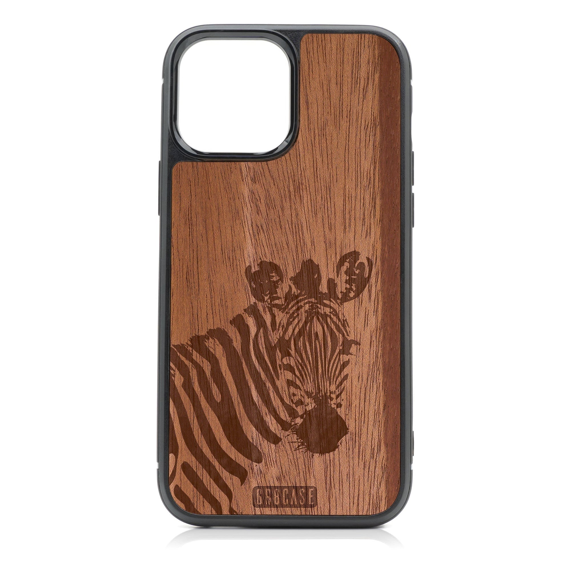 Lookout Zebra Design MagSafe Compatible Wood Case For iPhone 16 Pro Max