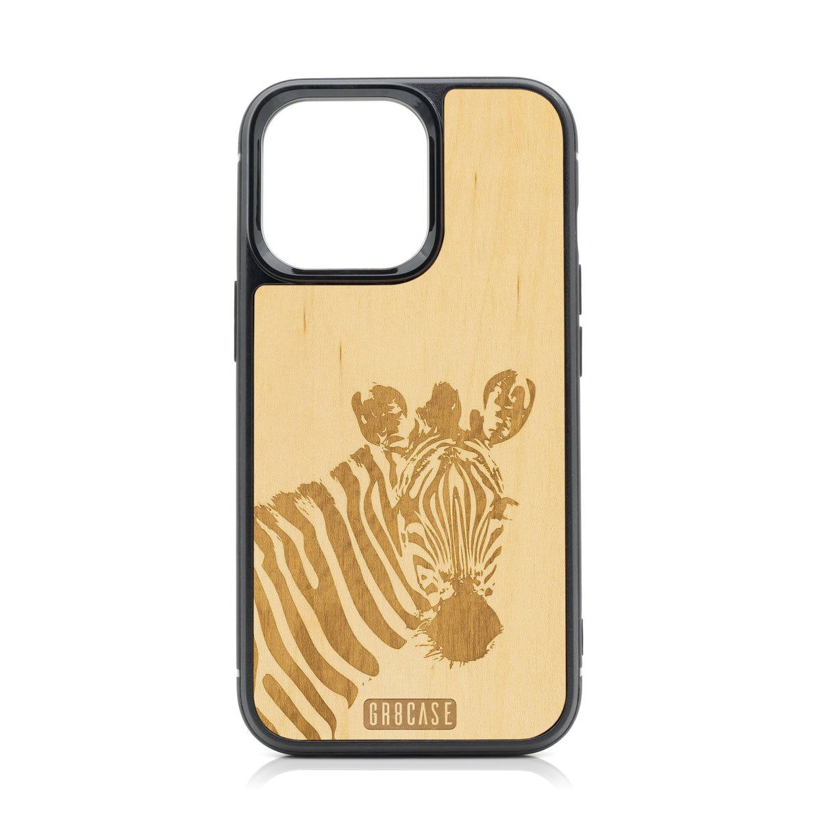 Lookout Zebra Design MagSafe Compatible Wood Case For iPhone 16 Pro
