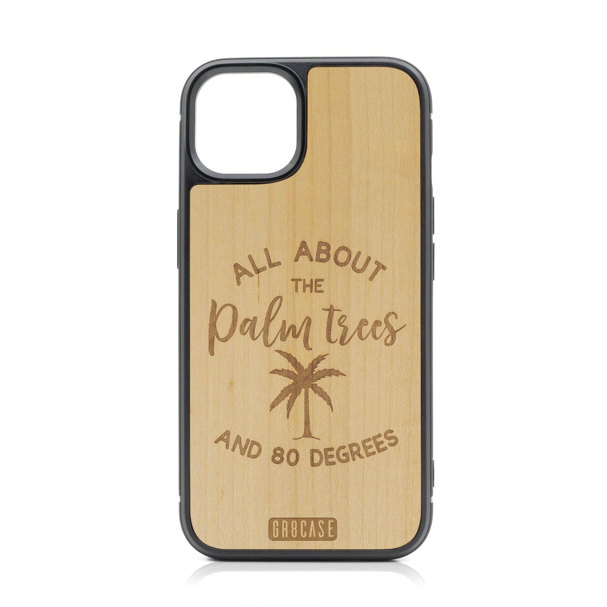 All About The Palm Trees And 80 Degree Design MagSafe Compatible Wood Case For iPhone 16