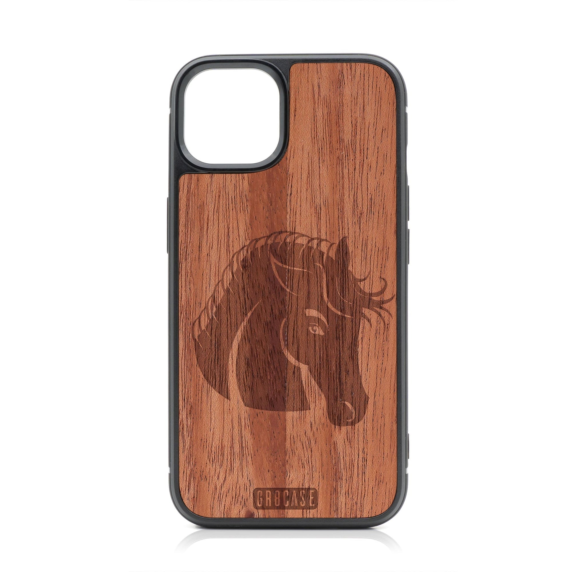 Horse Design MagSafe Compatible Wood Case For iPhone 16