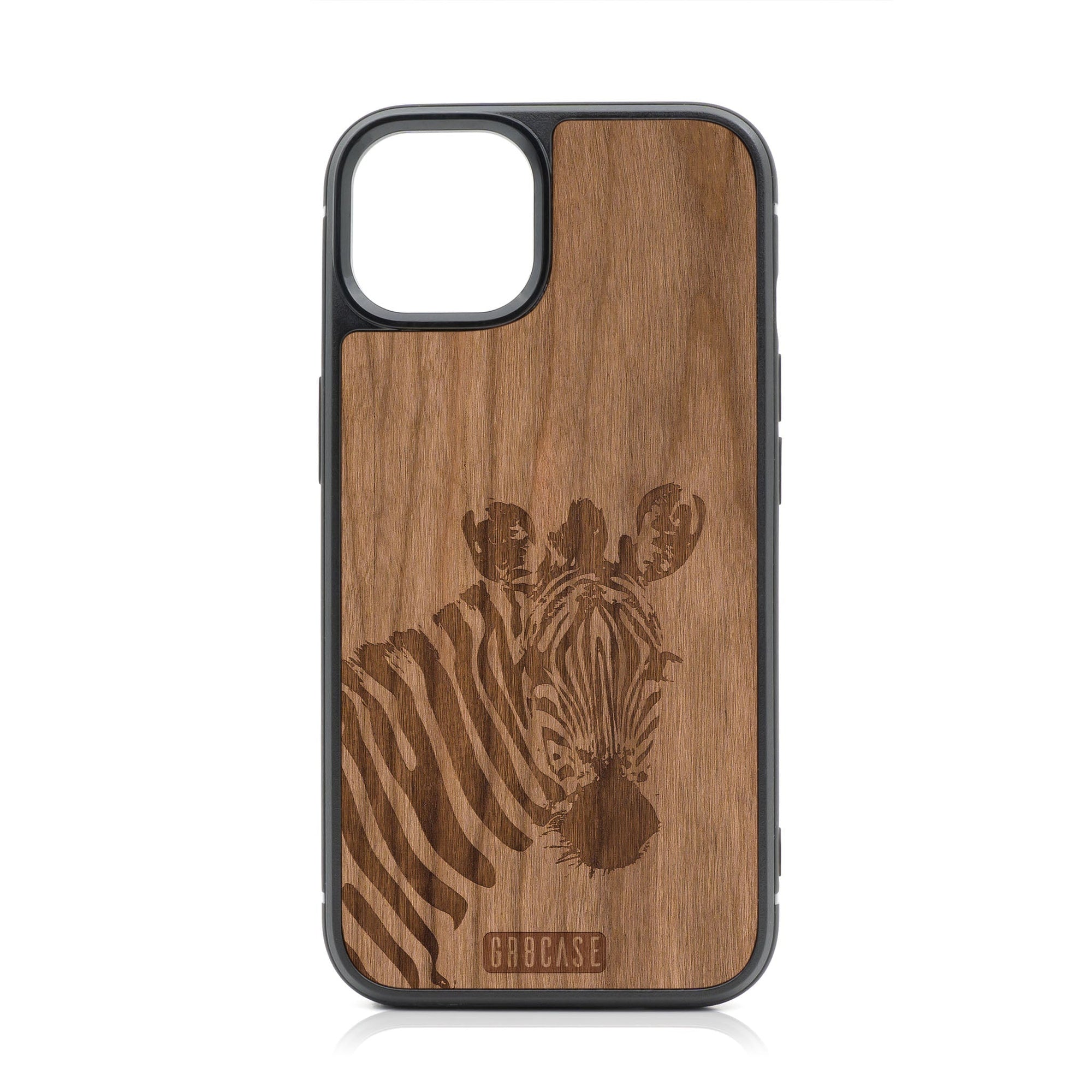 Lookout Zebra Design MagSafe Compatible Wood Case For iPhone 16