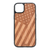 Tilted American Flag Design Wood Case For iPhone 14 Plus