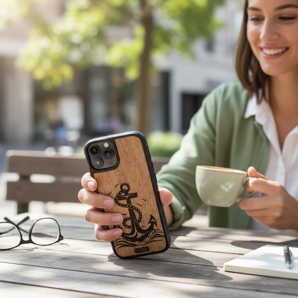 Driftwood Anchor – GR8CASE Wood Phone Case