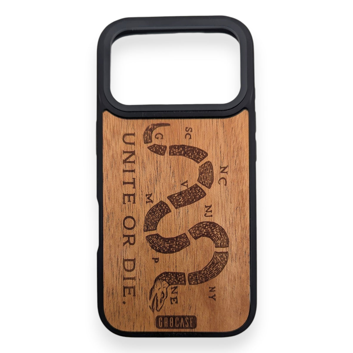Unite or Die Snake  – GR8CASE Wood Phone Case