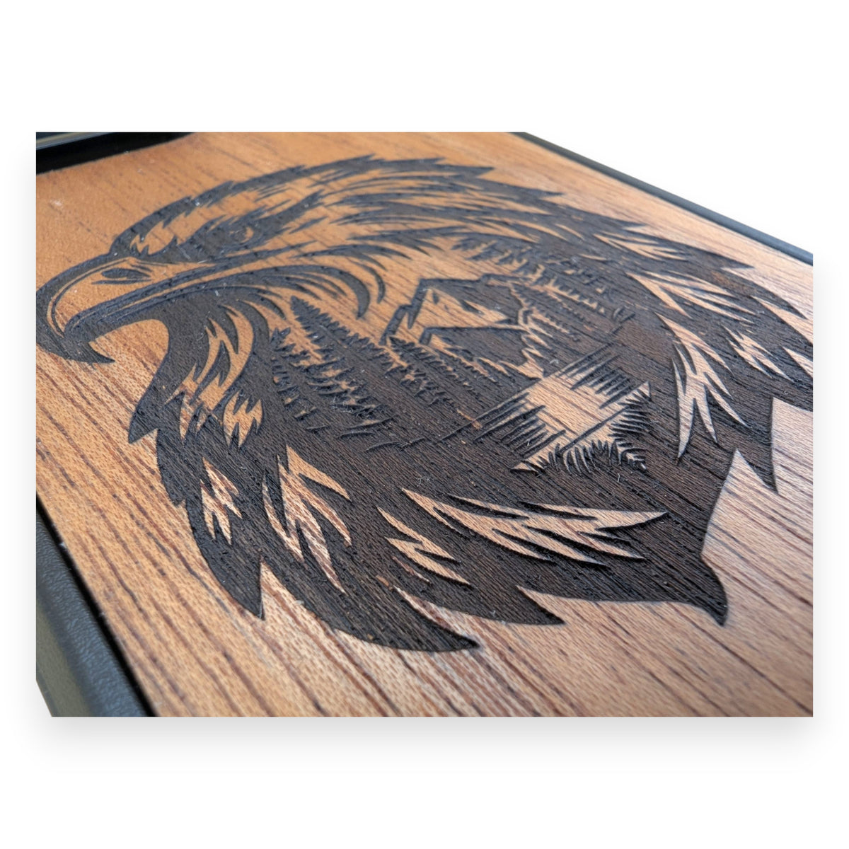 Double Exposure Majestic Eagle – GR8CASE Wood Phone Case