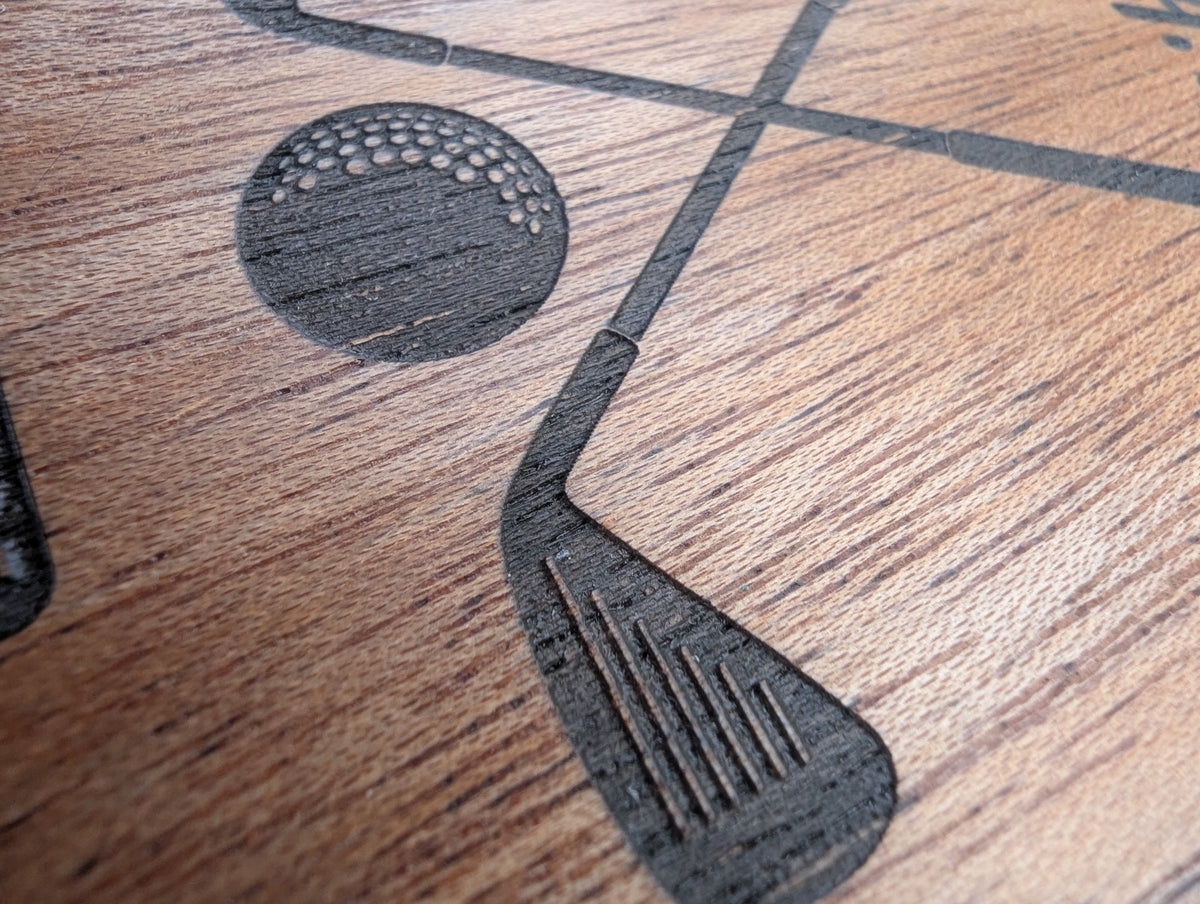 Rustic Crossed Clubs Golf Design – GR8CASE Wood Phone Case