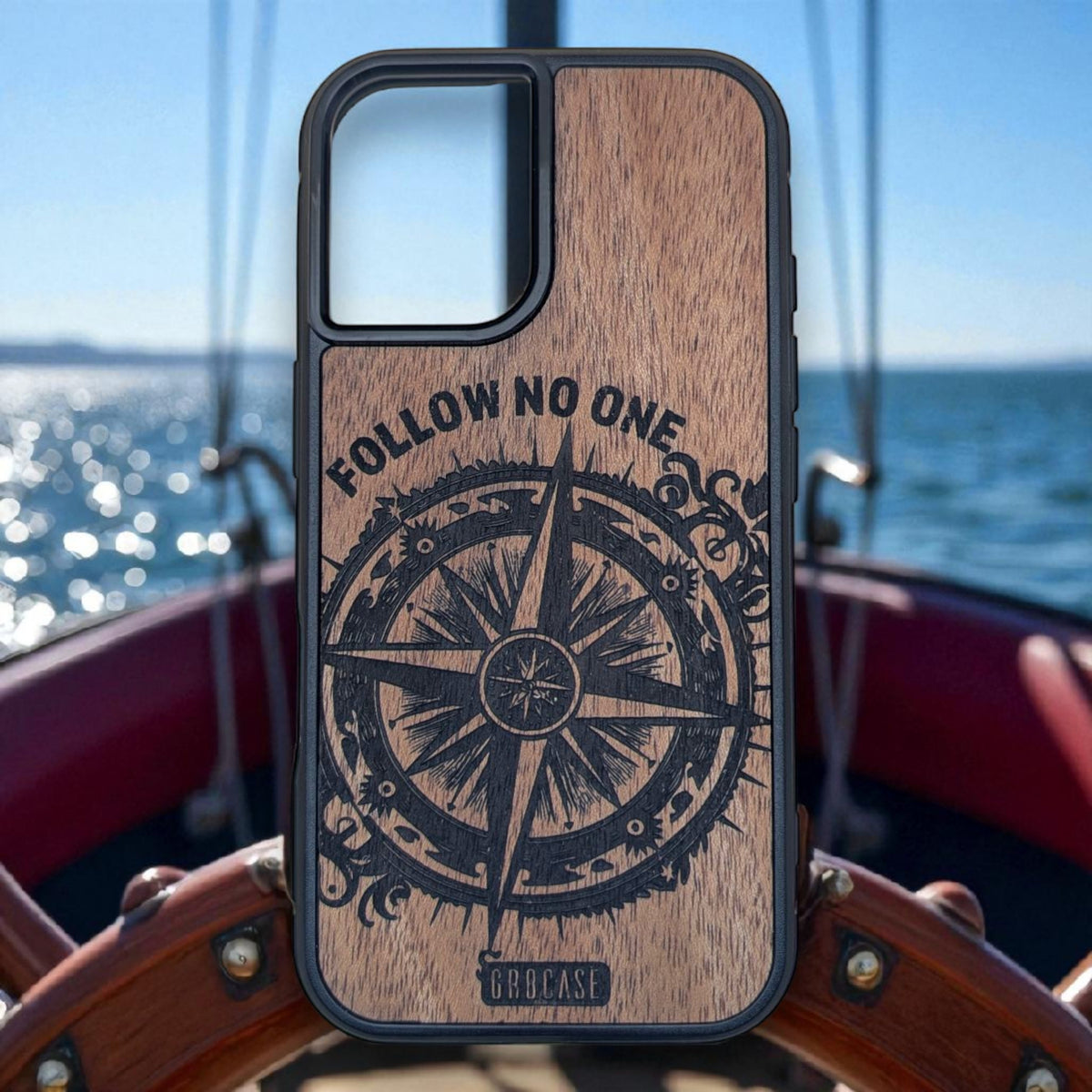 True North Compass – GR8CASE Wood Phone Case