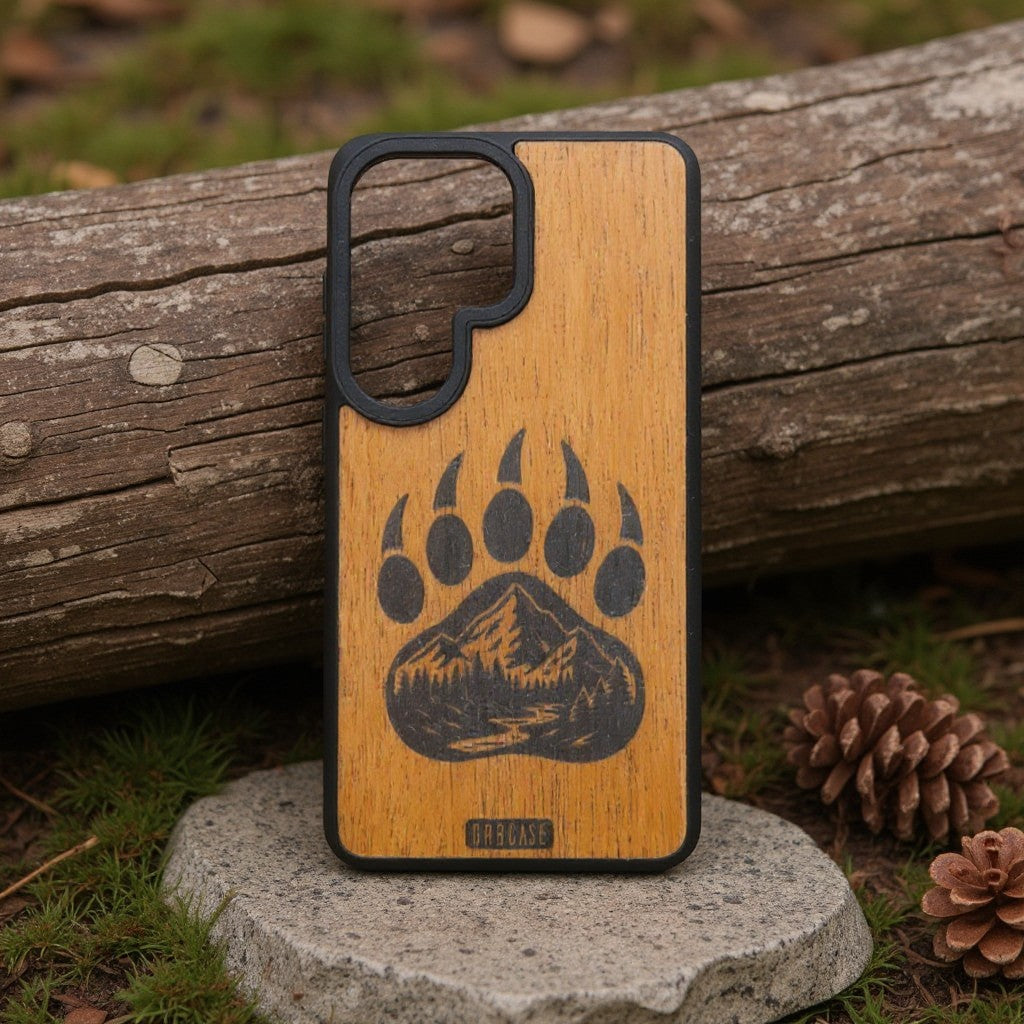 The Summit Prowler | Bear Paw Mountain Landscape | GR8CASE Wood Phone Case