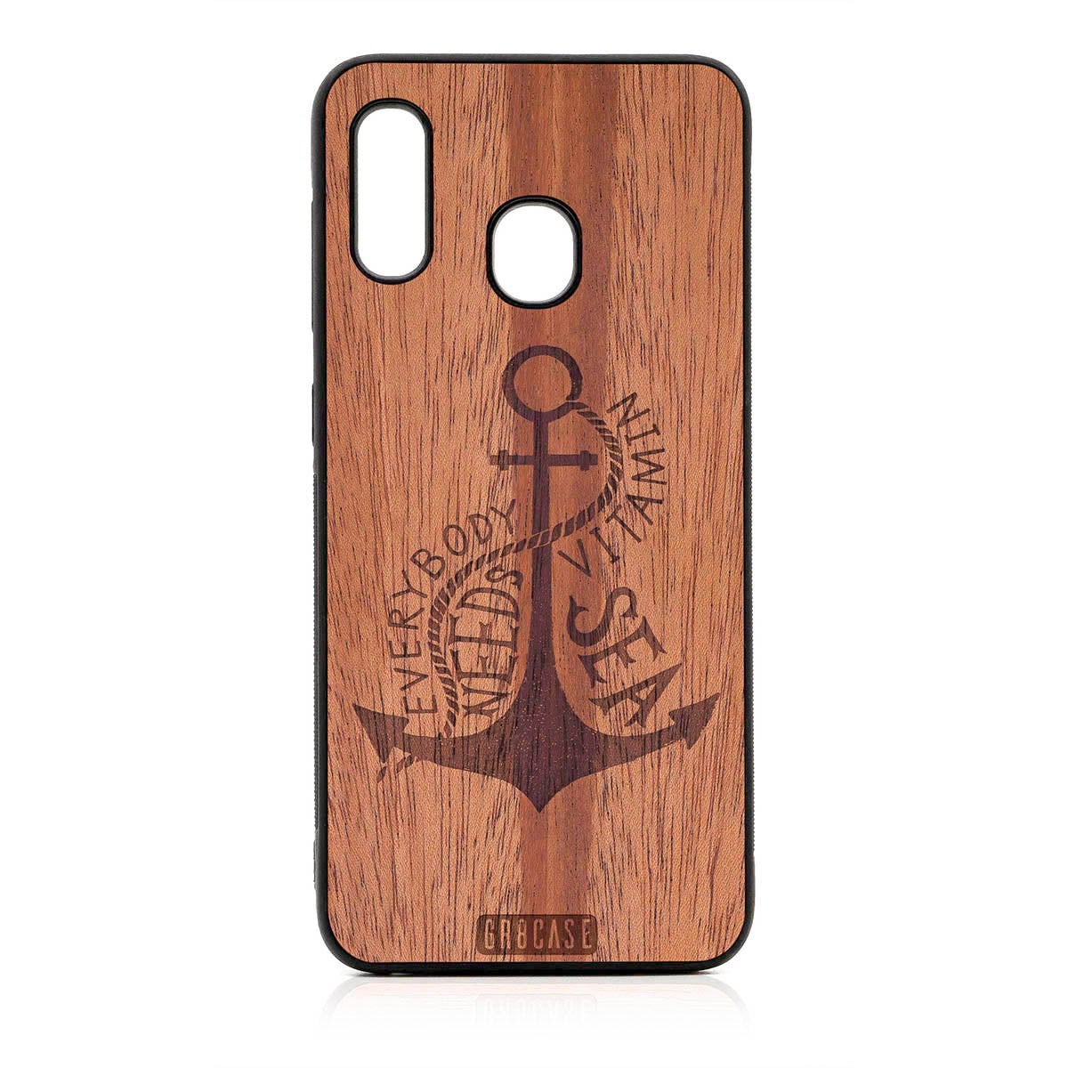 Everybody Needs Vitamin Sea (Anchor) Design Wood Case For Samsung Galaxy A20 by GR8CASE