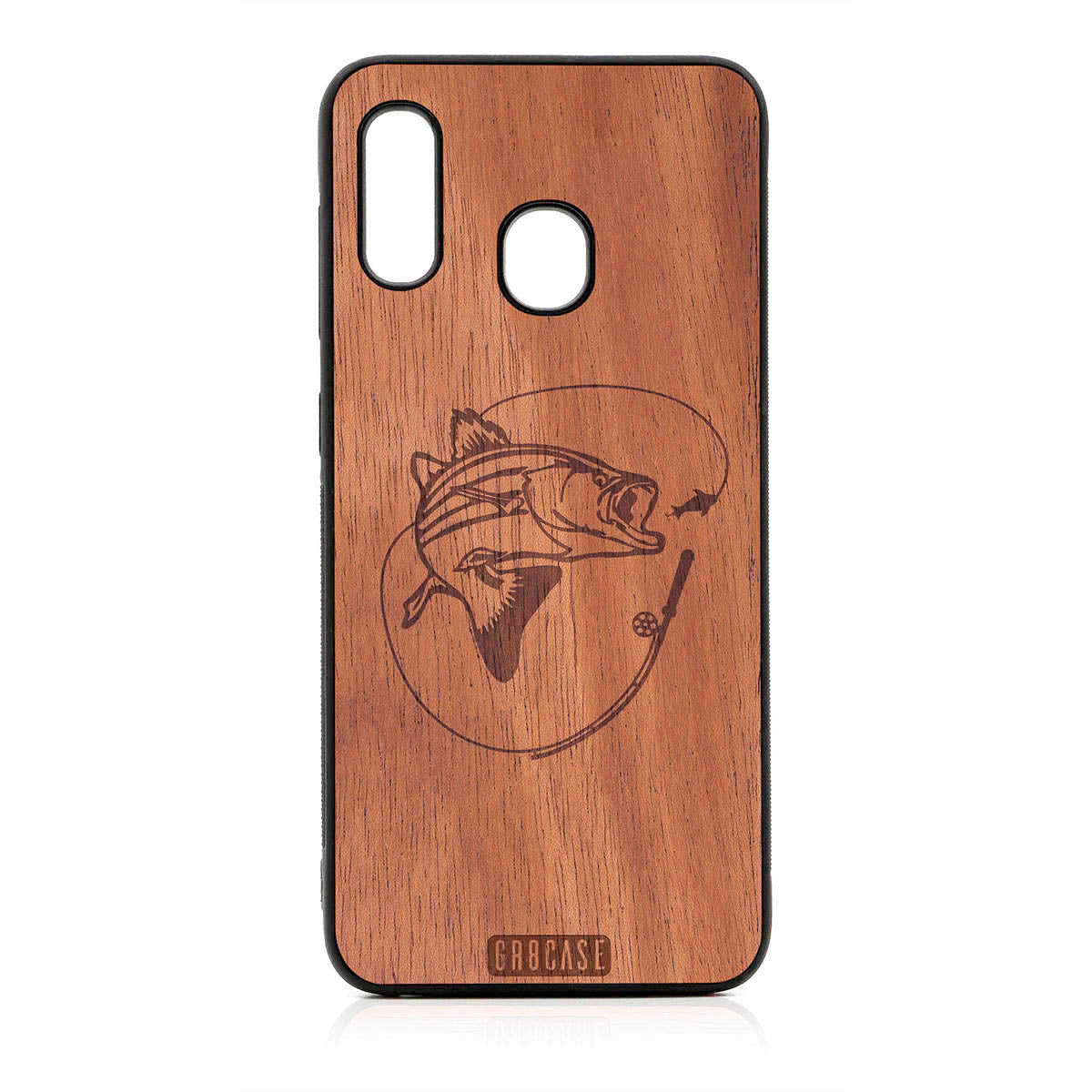 Fish and Reel Design Wood Case For Samsung Galaxy A20 by GR8CASE