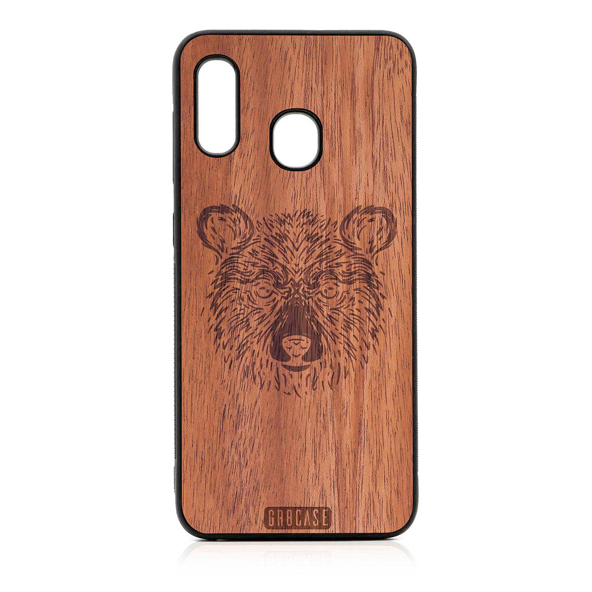 Furry Bear Design Wood Case For Samsung Galaxy A20