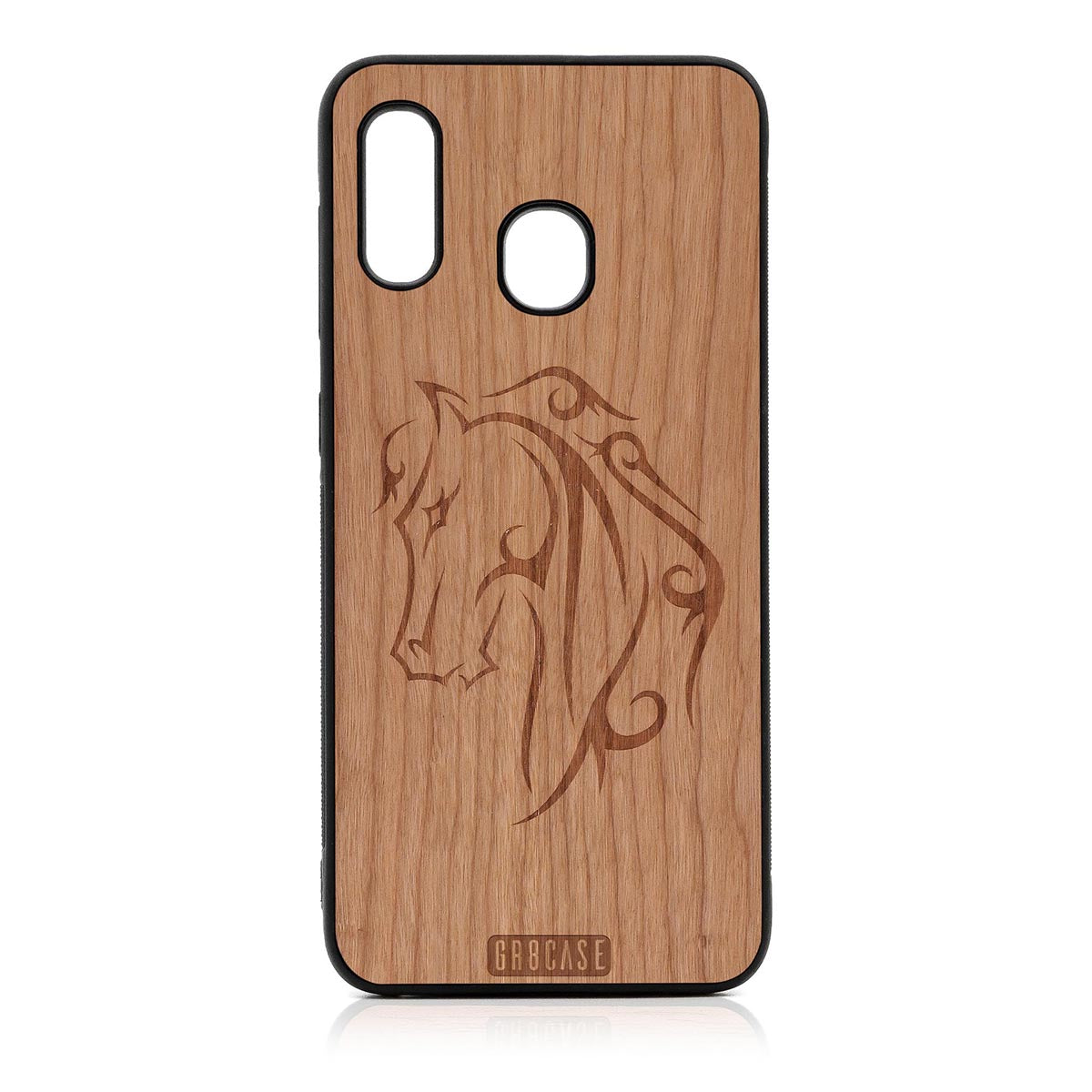 Horse Tattoo Design Wood Case For Samsung Galaxy A20 by GR8CASE