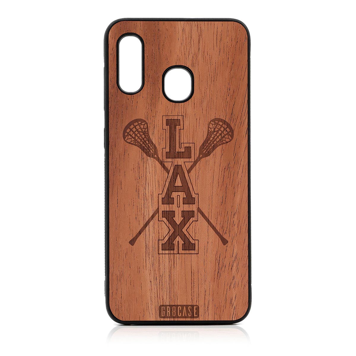 Lacrosse (LAX) Sticks Design Wood Case For Samsung Galaxy A20 by GR8CASE