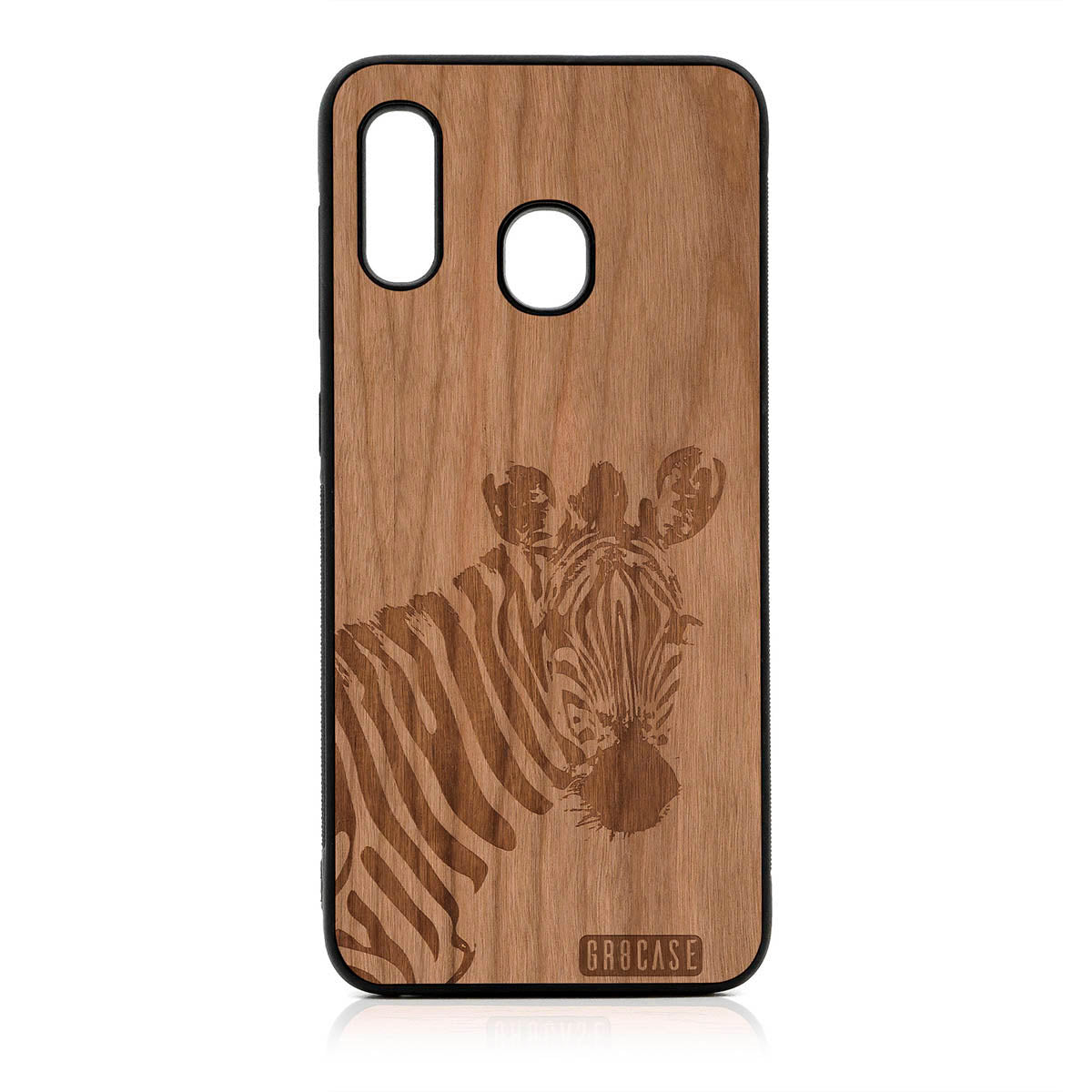 Lookout Zebra Design Wood Case For Samsung Galaxy A20