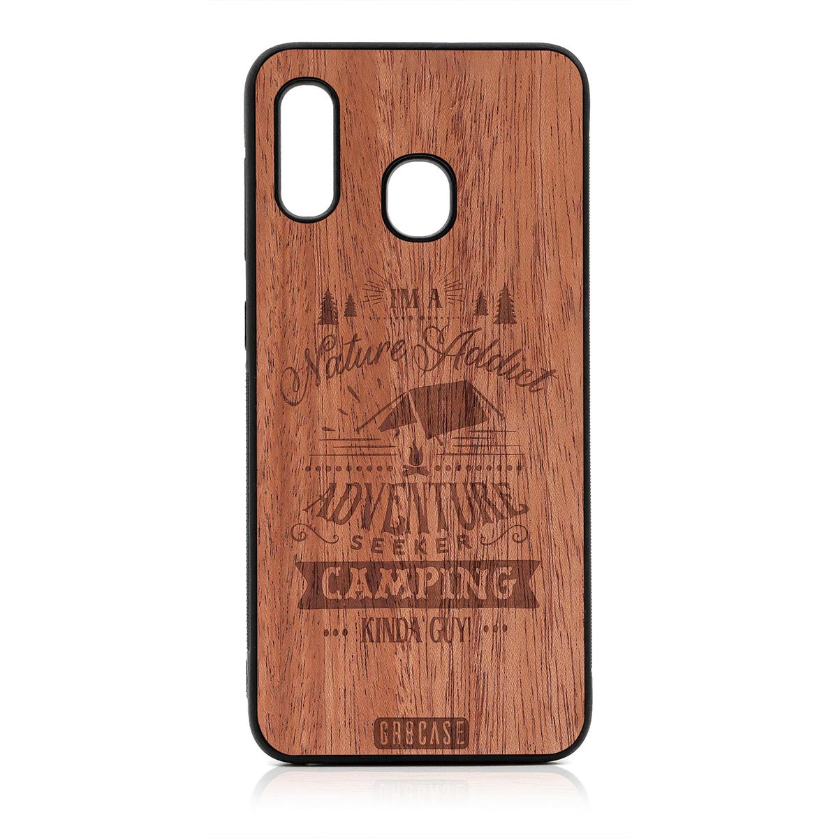 I'm A Nature Addict Adventure Seeker Camping Kinda Guy Design Wood Case For Samsung Galaxy A20 by GR8CASE