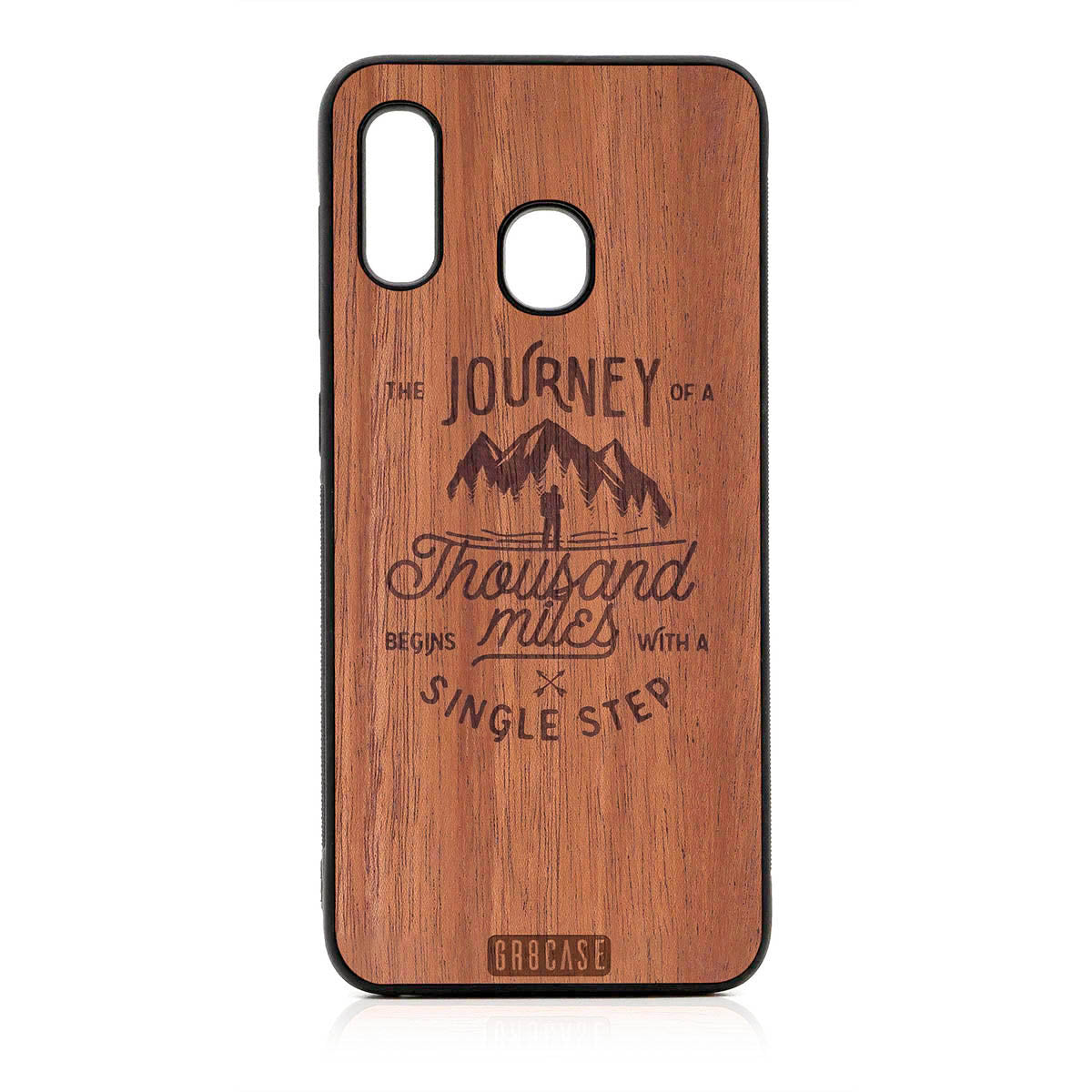 The Journey Of A Thousand Miles Begins With A Single Step Design Wood Case For Samsung Galaxy A20