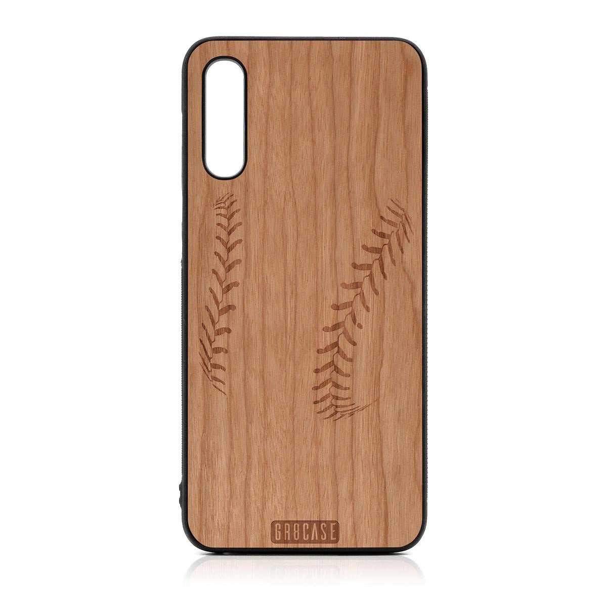 Baseball Stitches Design Wood Case For Samsung Galaxy A50 by GR8CASE