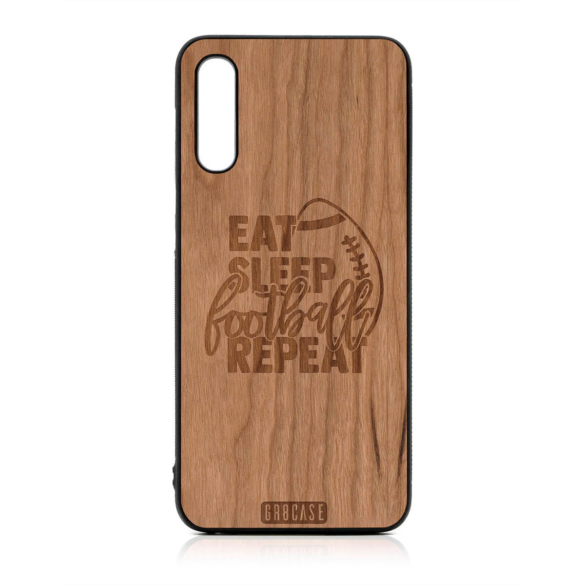Eat Sleep Football Repeat Design Wood Case For Samsung Galaxy A50