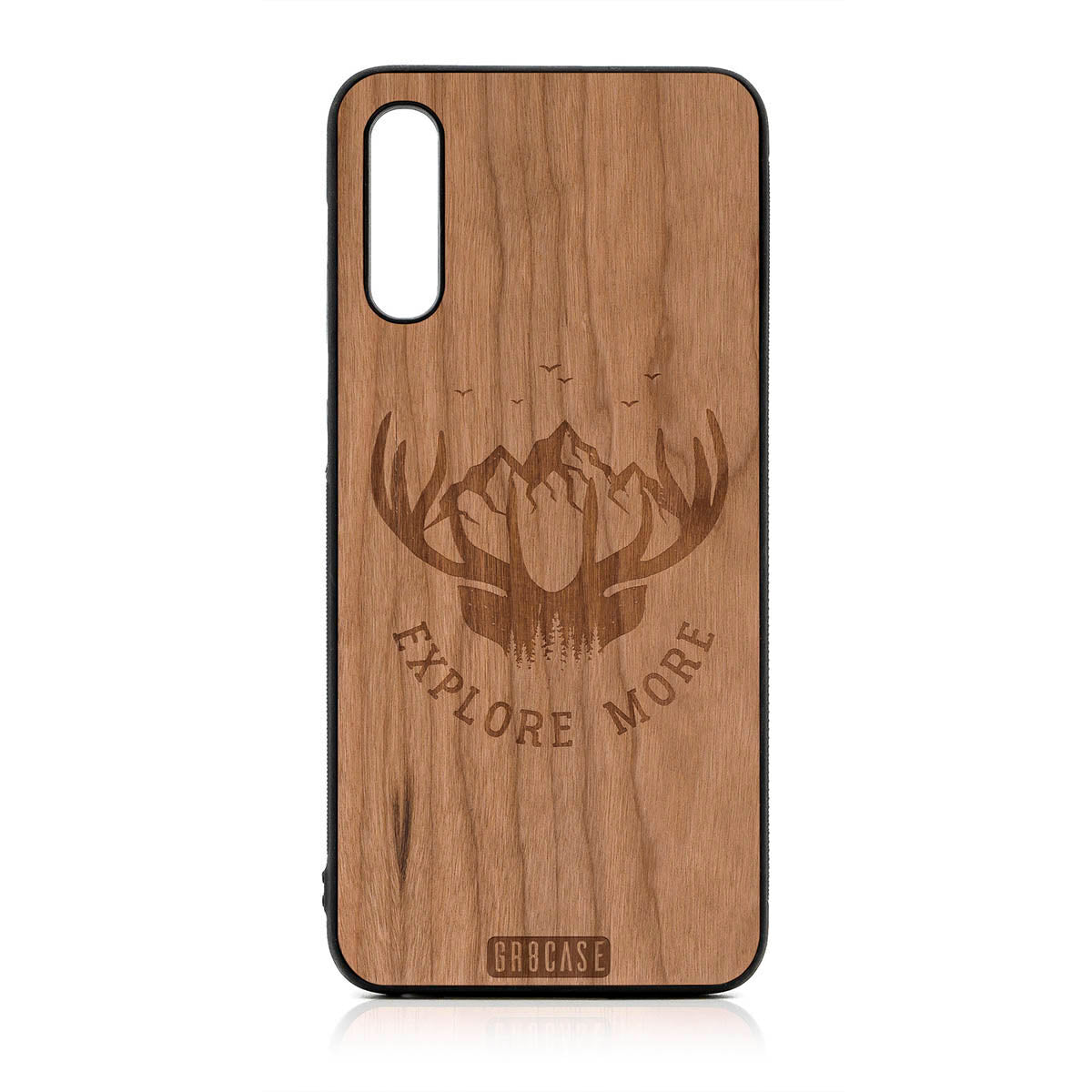 Explore More (Forest, Mountains & Antlers) Design Wood Case For Samsung Galaxy A50 by GR8CASE