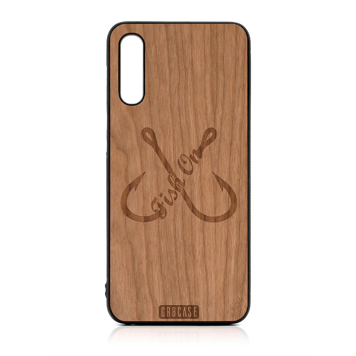 Fish On (Fish Hooks) Design Wood Case For Samsung Galaxy A50 by GR8CASE