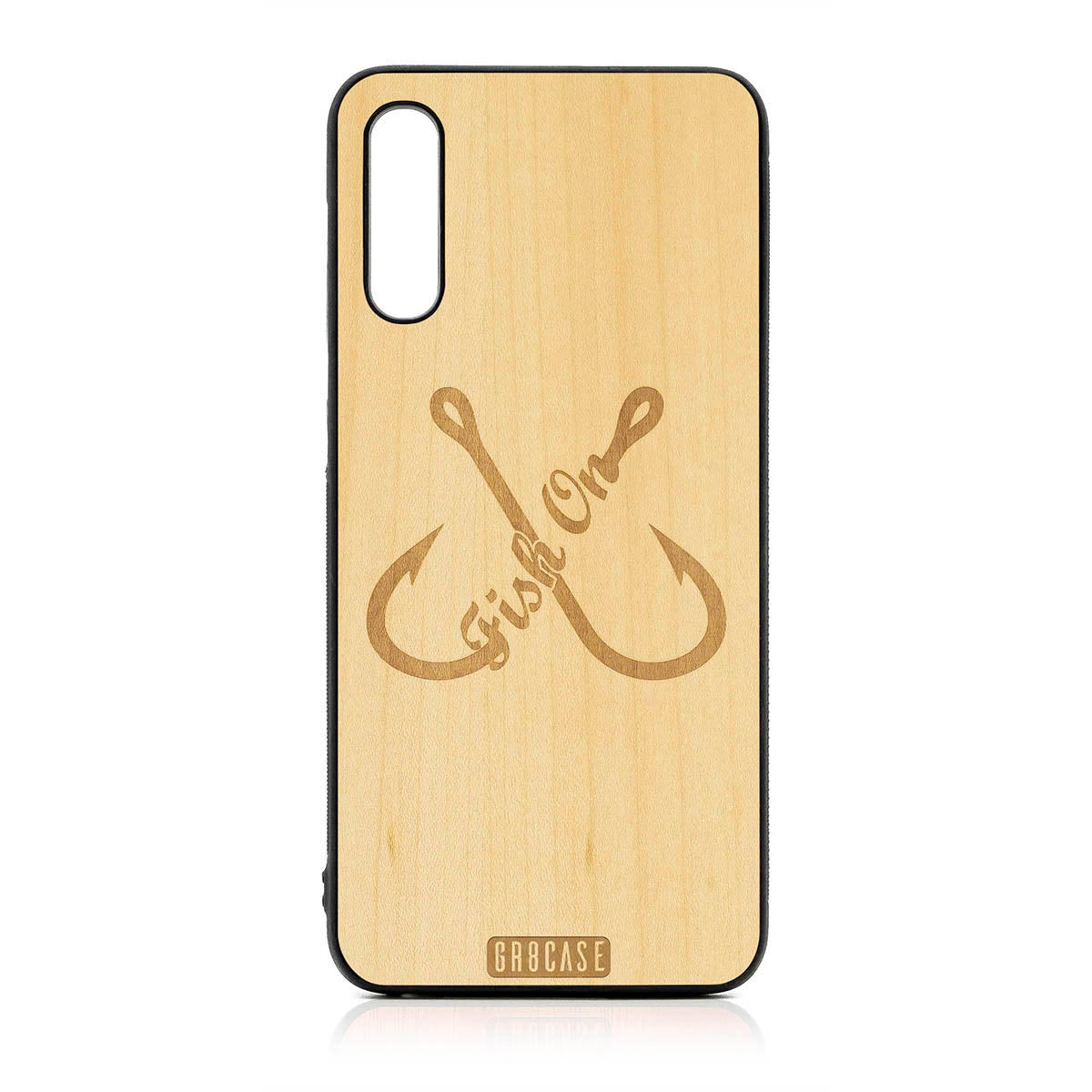 Fish On (Fish Hooks) Design Wood Case For Samsung Galaxy A50 by GR8CASE