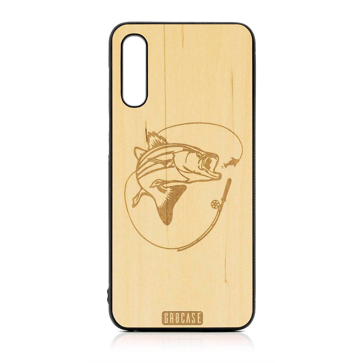 Fish and Reel Design Wood Case For Samsung Galaxy A50 by GR8CASE