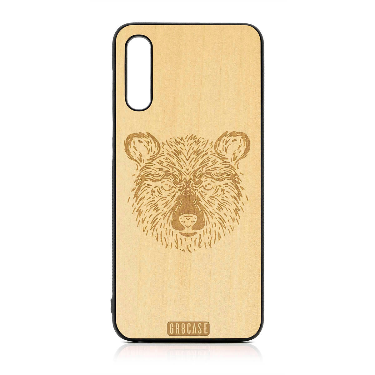 Furry Bear Design Wood Case For Samsung Galaxy A50