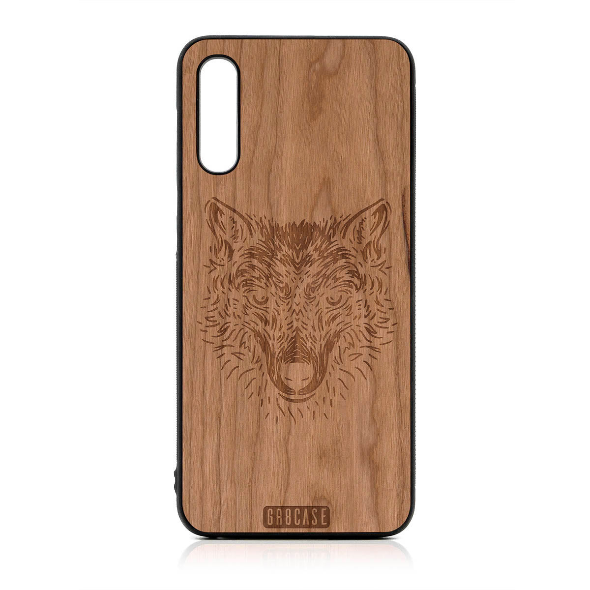 Furry Wolf Design Wood Case For Samsung Galaxy A50