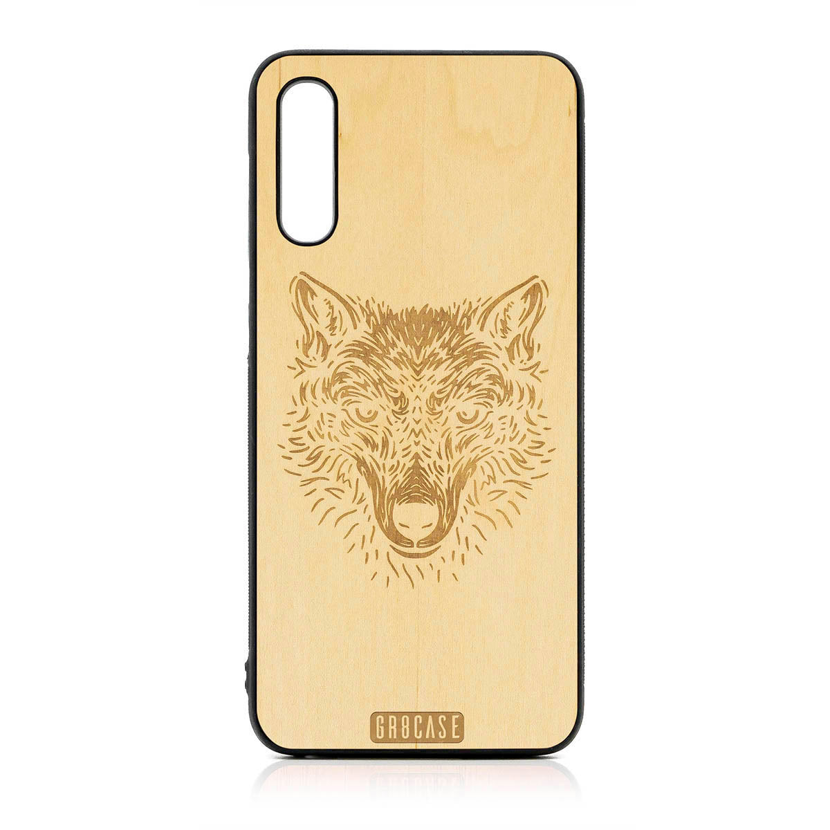 Furry Wolf Design Wood Case For Samsung Galaxy A50