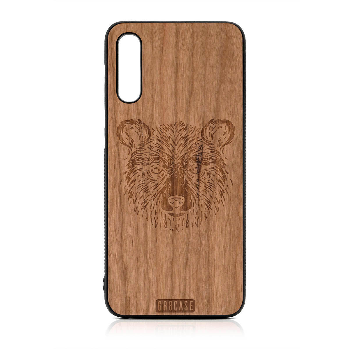 Furry Bear Design Wood Case For Samsung Galaxy A50