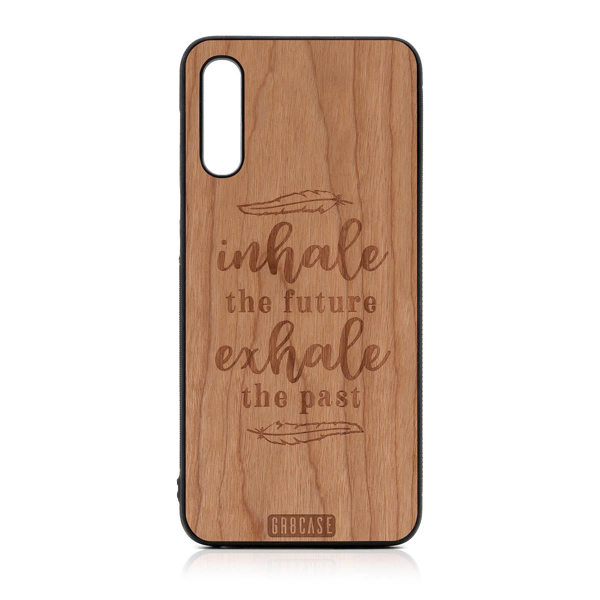Inhale The Future Exhale The Past Design Wood Case For Samsung Galaxy A50 by GR8CASE