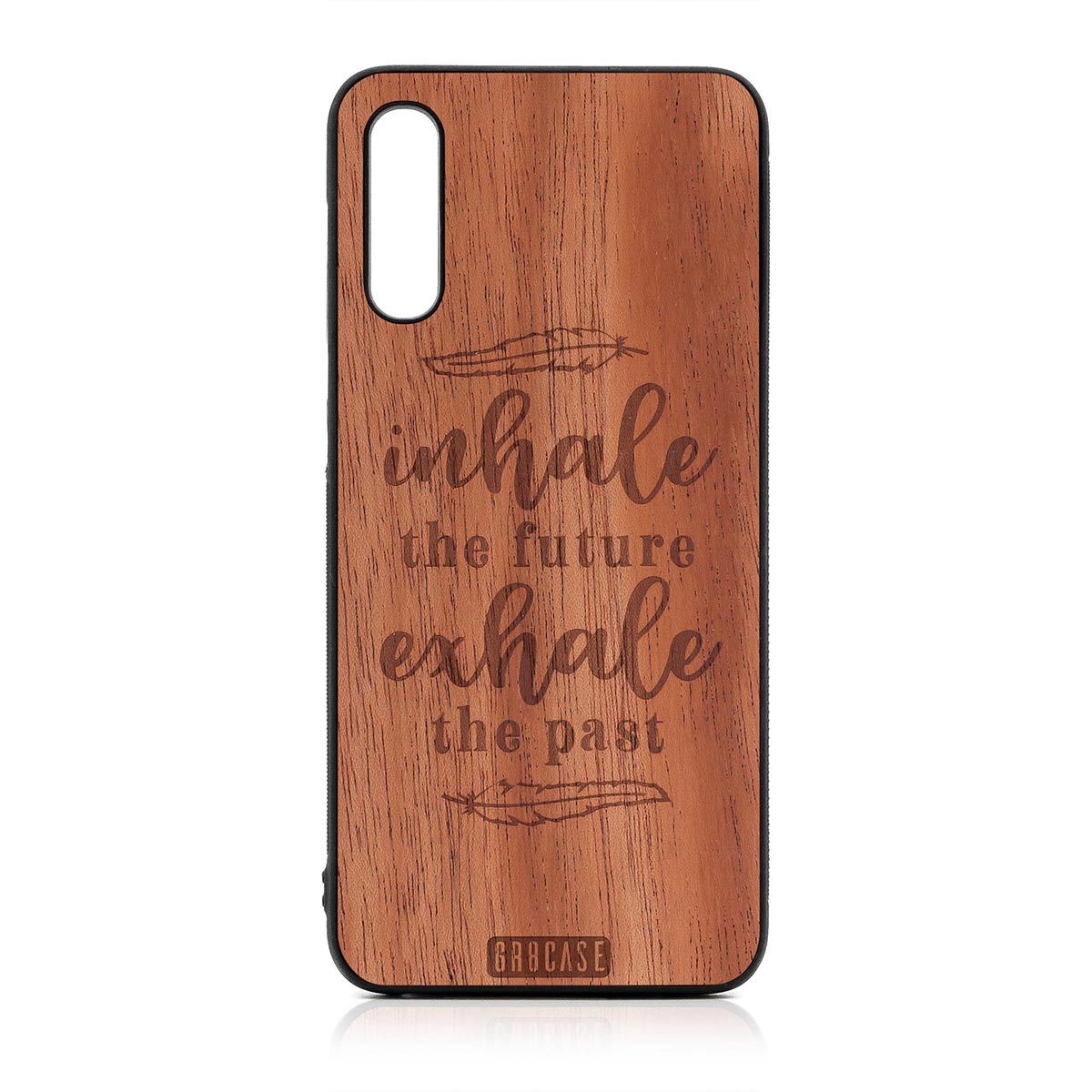 Inhale The Future Exhale The Past Design Wood Case For Samsung Galaxy A50 by GR8CASE