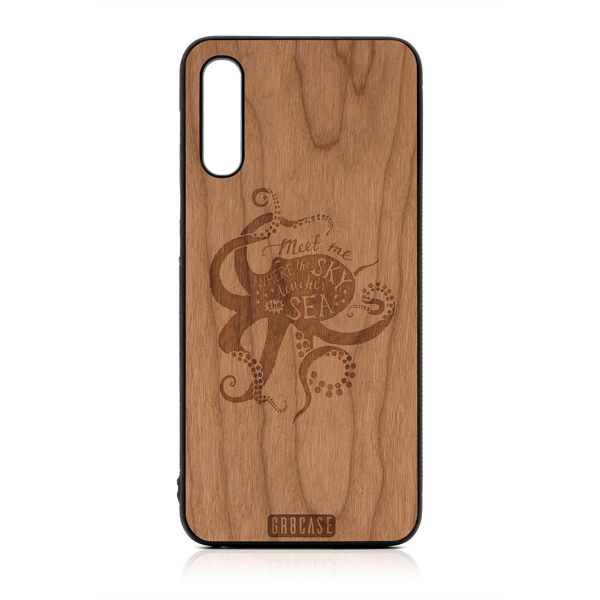 Meet Me Where The Sky Touches The Sea (Octopus) Design Wood Case For Samsung Galaxy A50