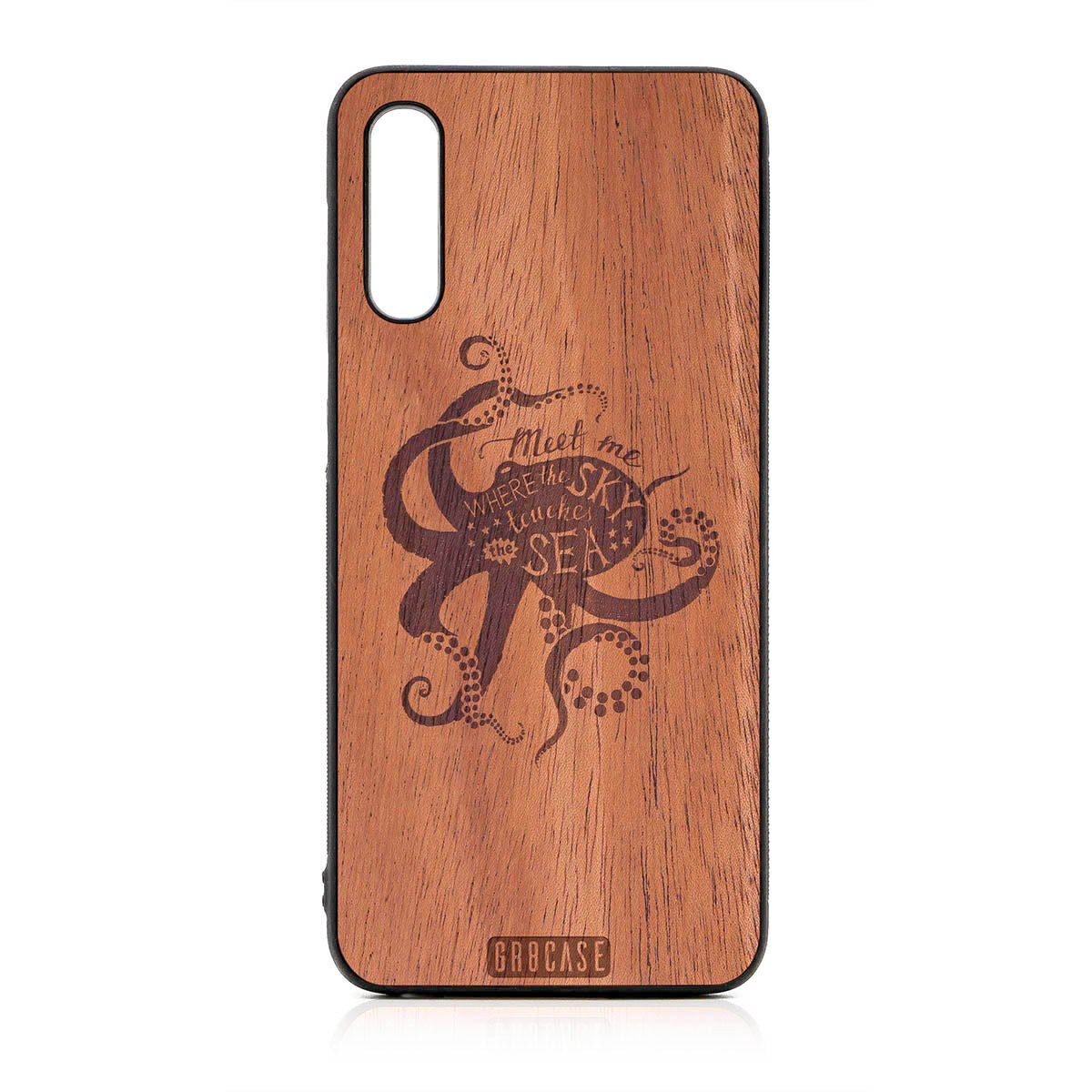 Meet Me Where The Sky Touches The Sea (Octopus) Design Wood Case For Samsung Galaxy A50