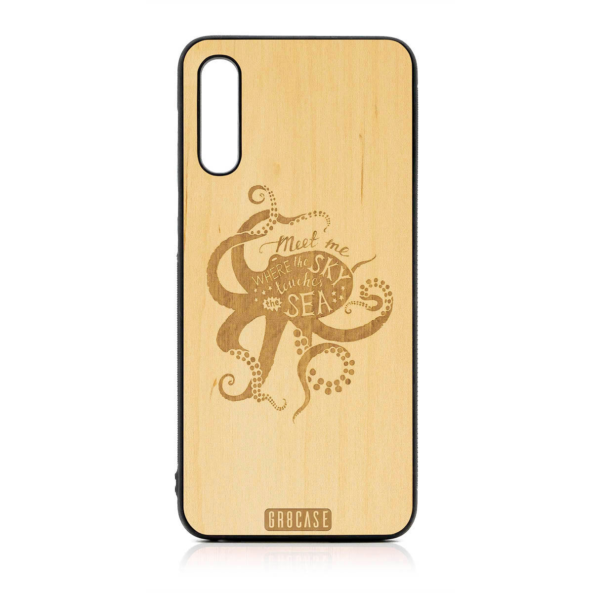 Meet Me Where The Sky Touches The Sea (Octopus) Design Wood Case For Samsung Galaxy A50