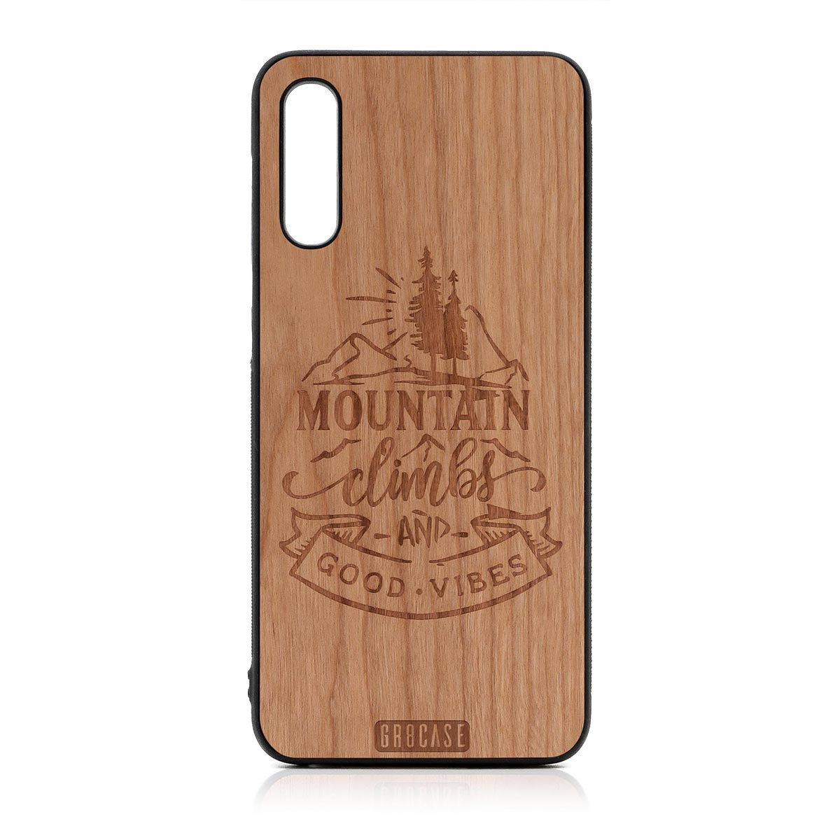 Mountain Climbs And Good Vibes Design Wood Case For Samsung Galaxy A50 by GR8CASE