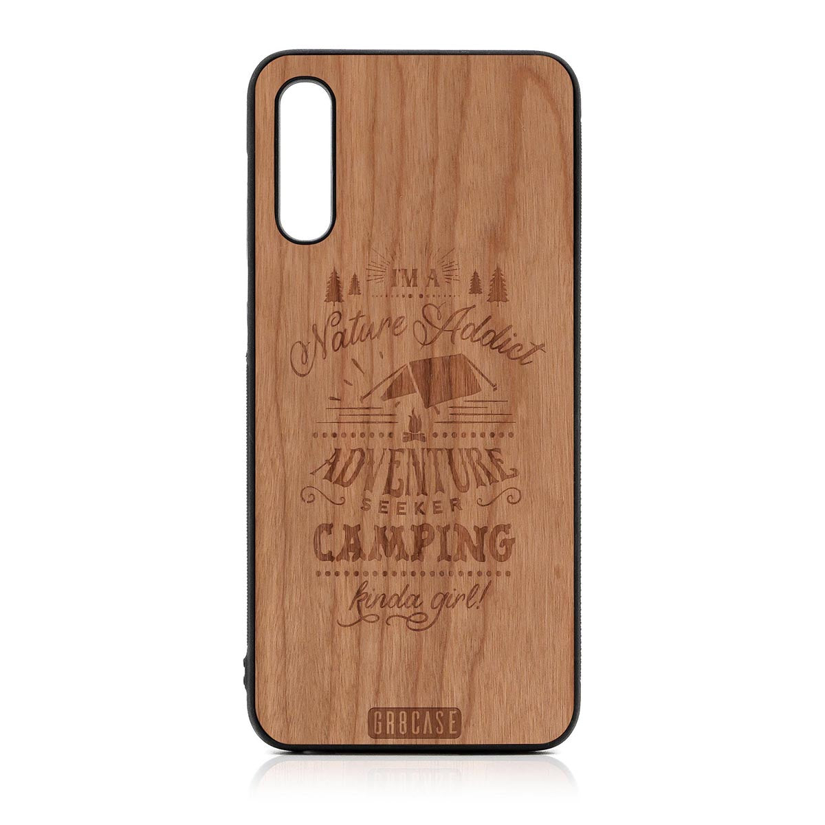 I'm A Nature Addict Adventure Seeker Camping Kinda Girl Design Wood Case For Samsung Galaxy A50 by GR8CASE