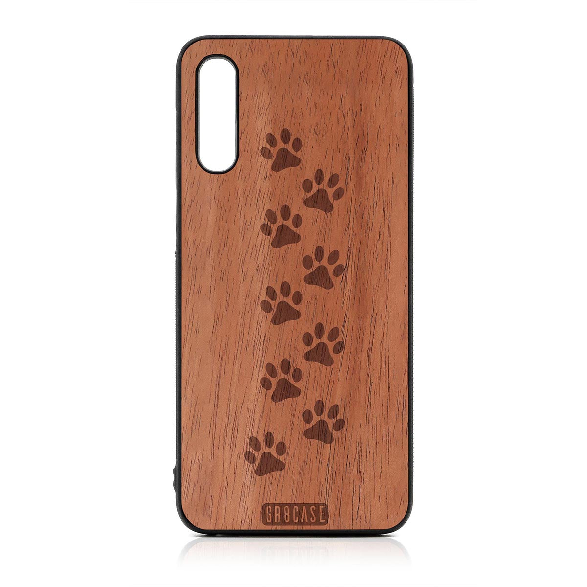 Paw Prints Design Wood Case For Samsung Galaxy A50 by GR8CASE