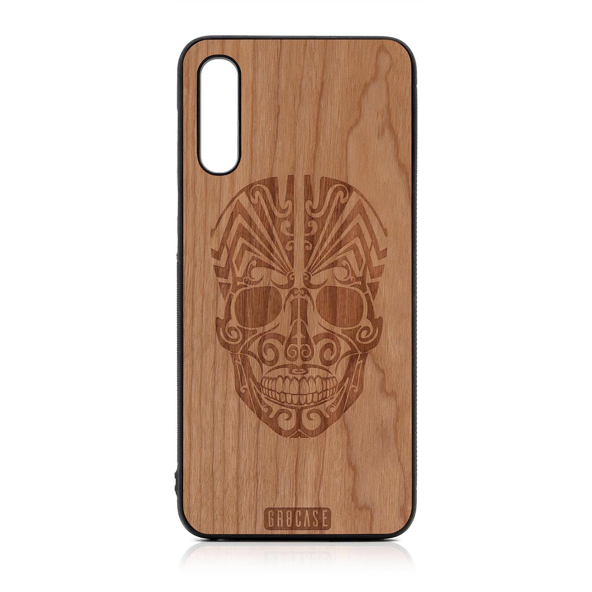 Tattoo Skull Design Wood Case For Samsung Galaxy A50