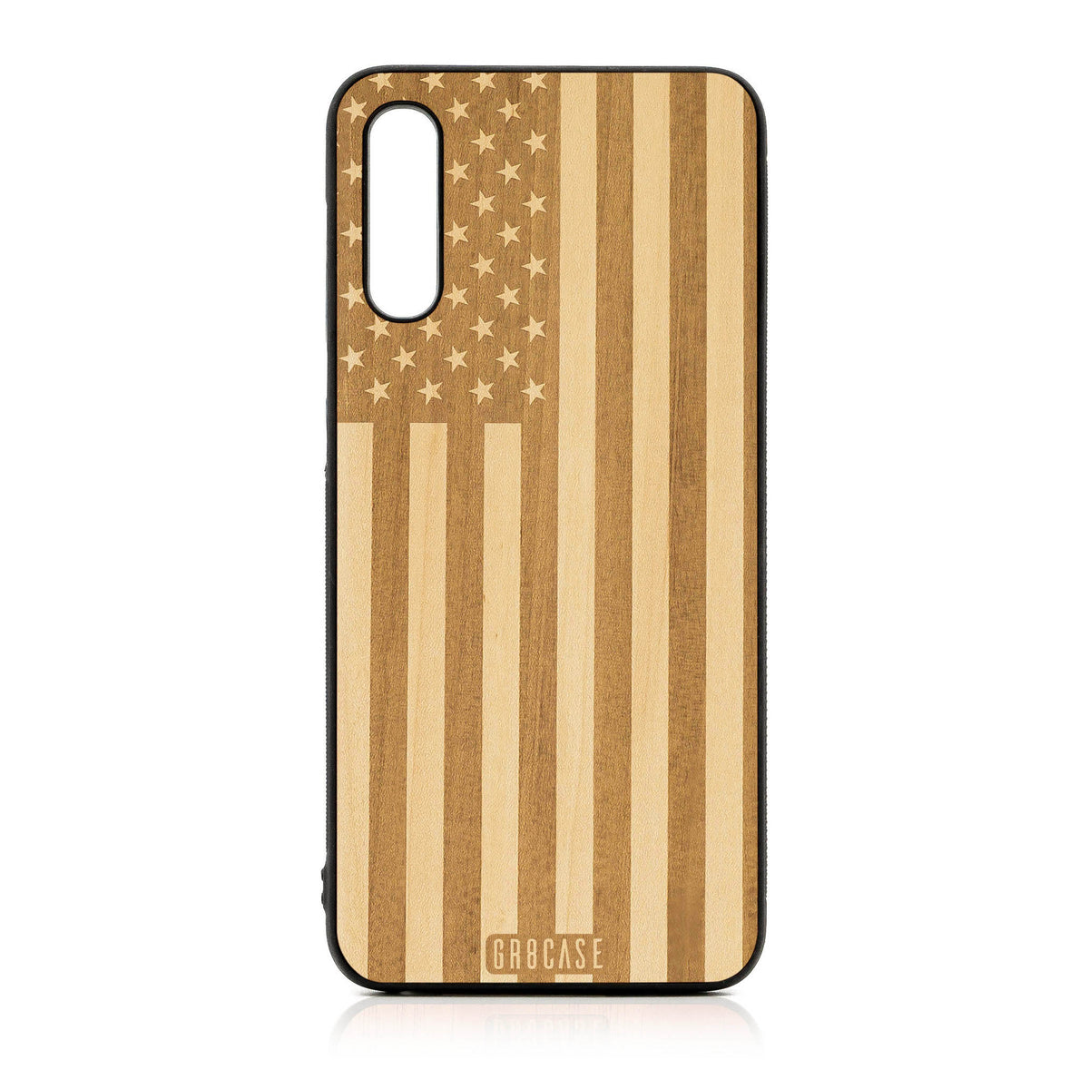 USA Flag Design Wood Case For Samsung Galaxy A50