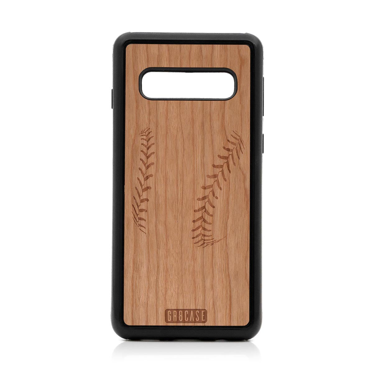 Baseball Stitches Design Wood Case For Samsung Galaxy S10 by GR8CASE